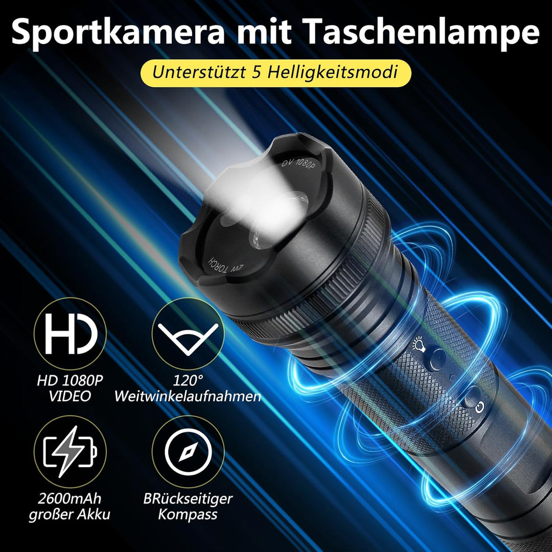 LXMIMI Sportkamera HD 1080P Mini DV Kamera, 120° Motorrad Sport Kamera, Helm Action Kamera, Fahrrad