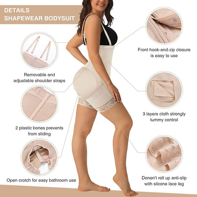 FeelinGirl Miederhose Stark Formend Hohe Taille Shaping Hose Bauchweg für Damen Shapewear mit Abnehm