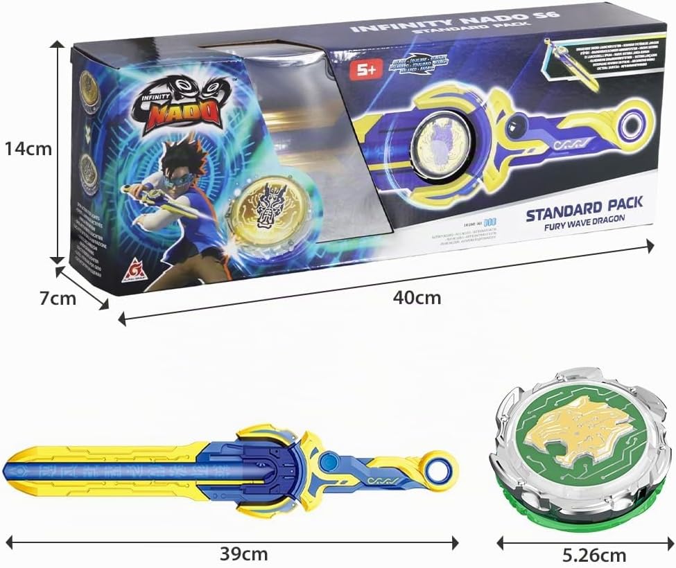 INFINITY NADO Kreisel für Kinder Metall Spielzeug Jungen, Battle Tops Kreisel Launcher Spielzeug, Sp