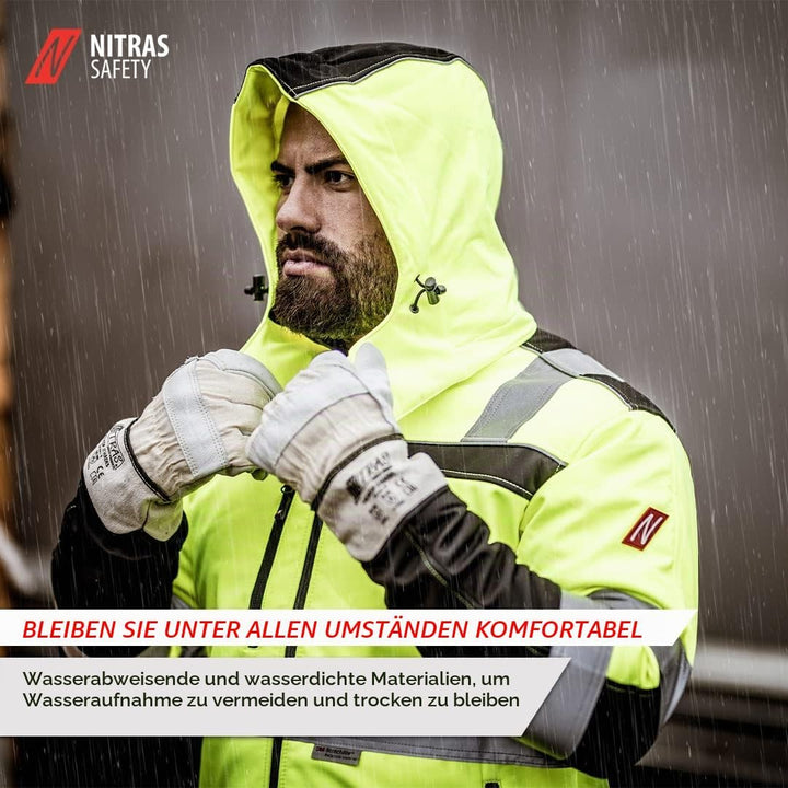 Nitras Herren Nitras Motion Tex Viz A-Linie Mantel S Neongelb, S Neongelb