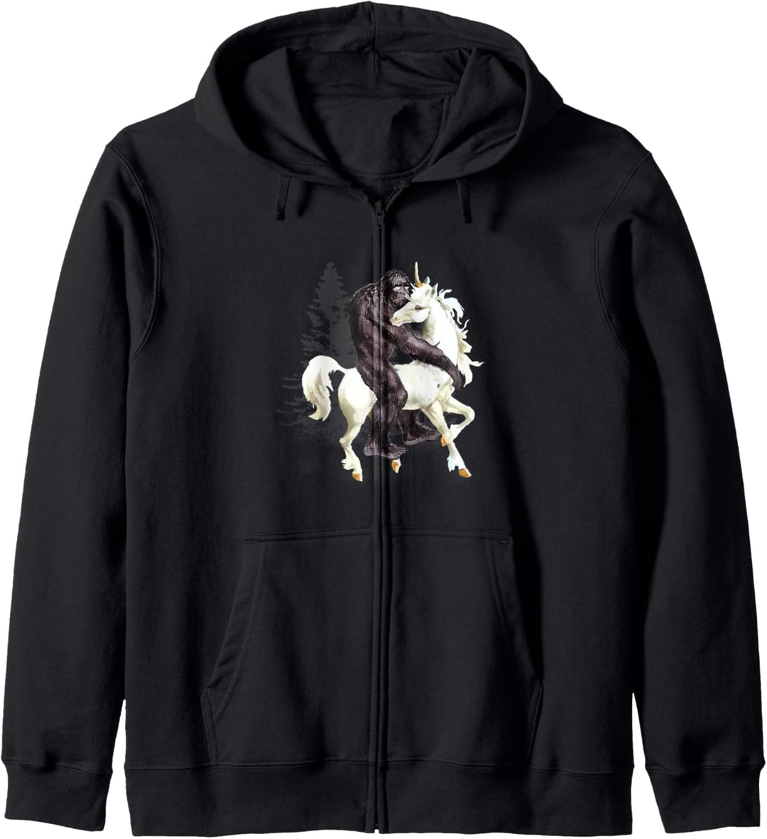 Bigfoot reitet Einhorn Lustiges Geschenk Fun Kapuzenjacke