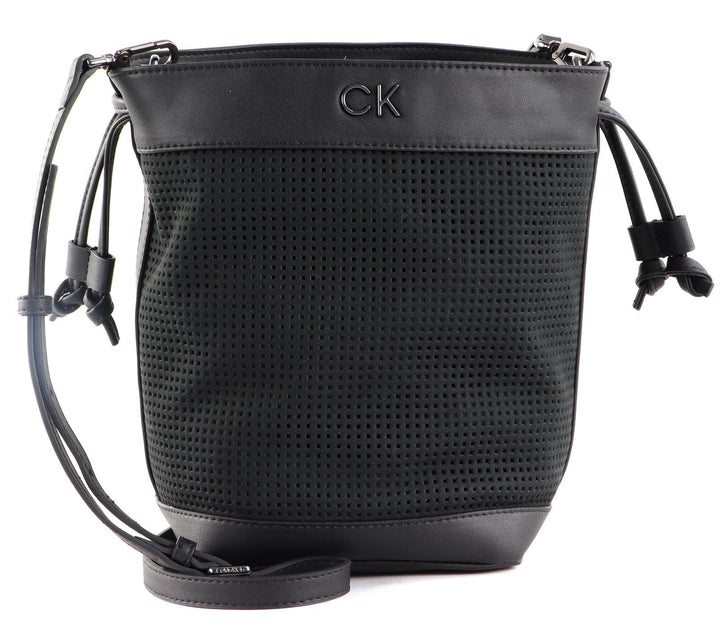 Calvin Klein Re-Lock Drawstring Bag Perforation S CK Black