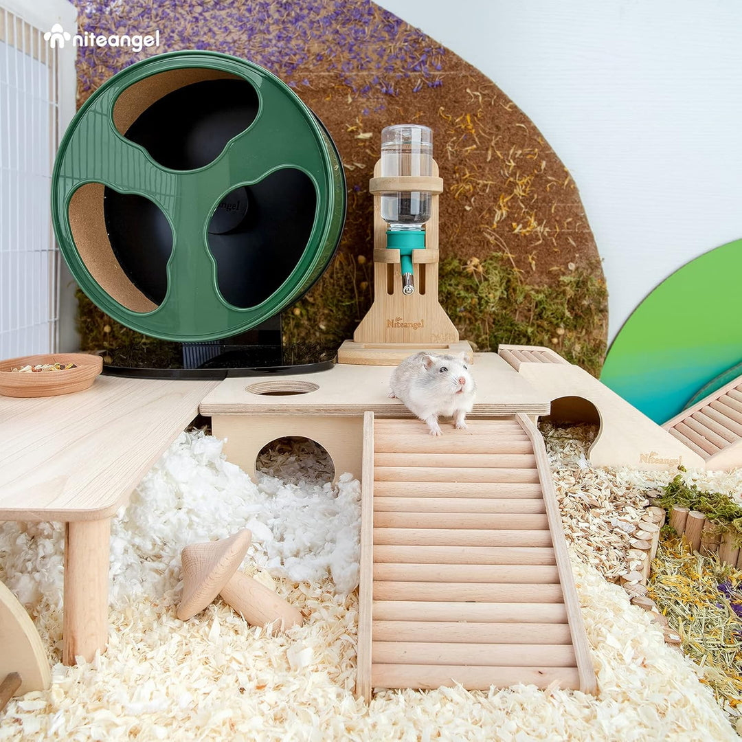 Niteangel Hamsterhaus mit Kletterleiter für Hamster, Rennmäuse, Mäuse oder ähnlich grosse Haustiere
