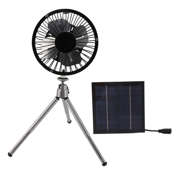 Zunate Solarbetriebener Ventilator, 20 W Campingventilator mit Solarpanel, 13 cm Solarpanel betriebe