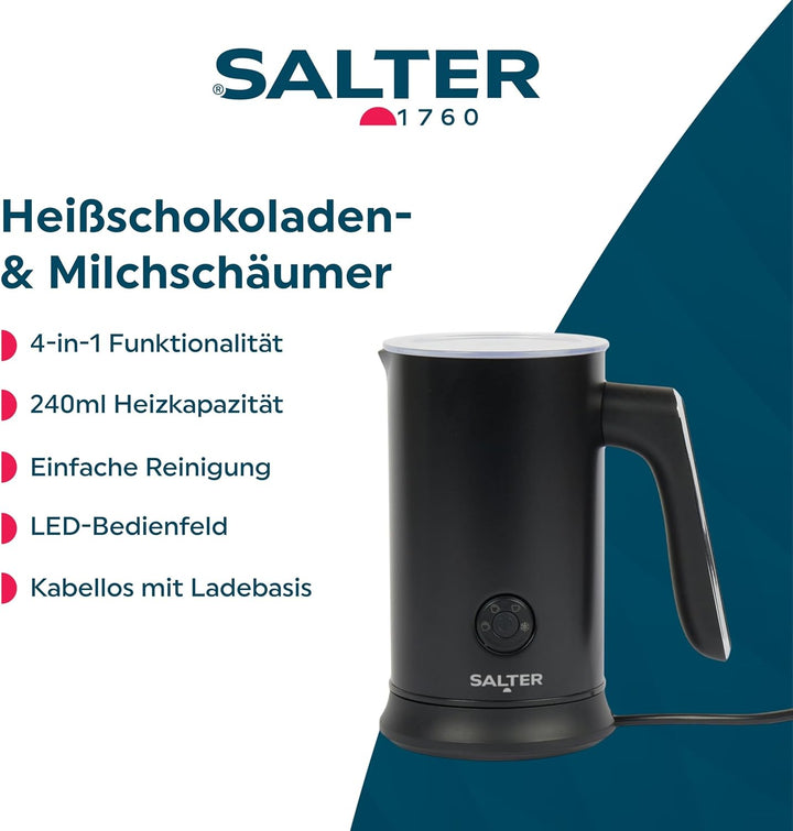 Salter Chocolatier Heissschokoladenbereiter - 4-in-1 Automatischer Milchaufschäumer, heisser & kalte