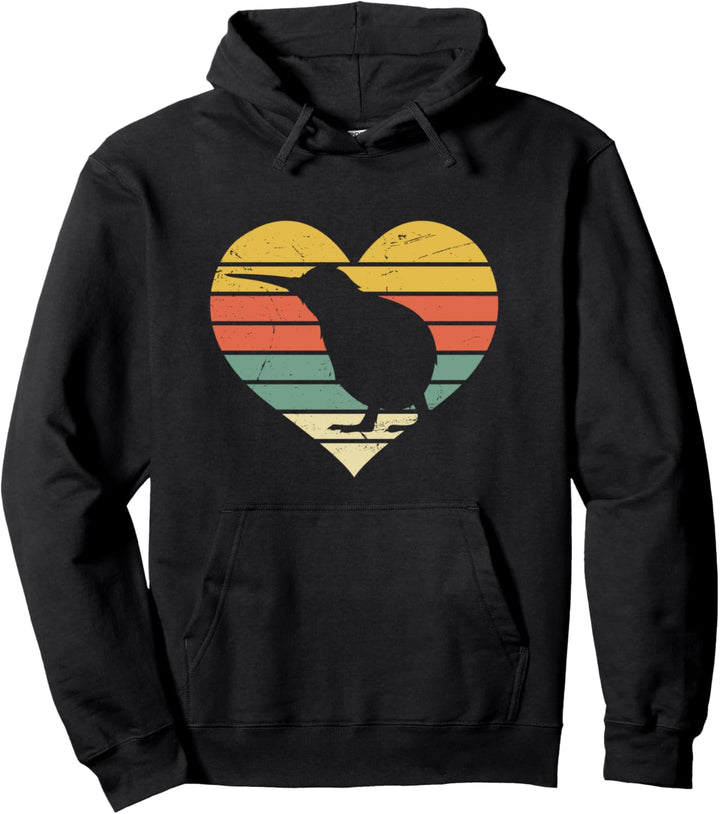 Retro Neuseeland Kiwi Vogel Pullover Hoodie
