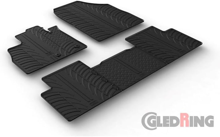 Gledring Satz Gummimatten kompatibel mit Renault Scenic IV 11/2016- (T Profil 5-teilig) Fussmatten,