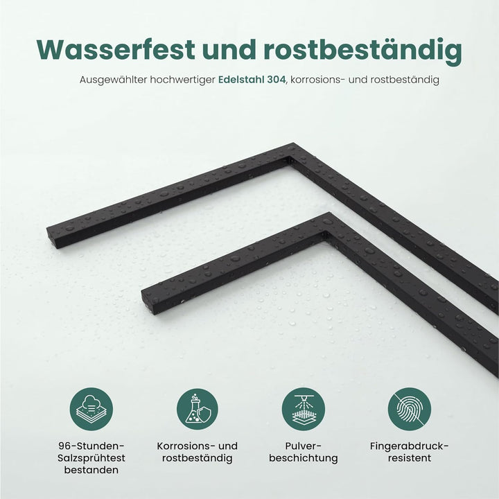 Mai & Mai Handtuchhalter stehend mit 2 Stangen, Handtuchständer ohne Bohren aus Edelstahl, freistehe