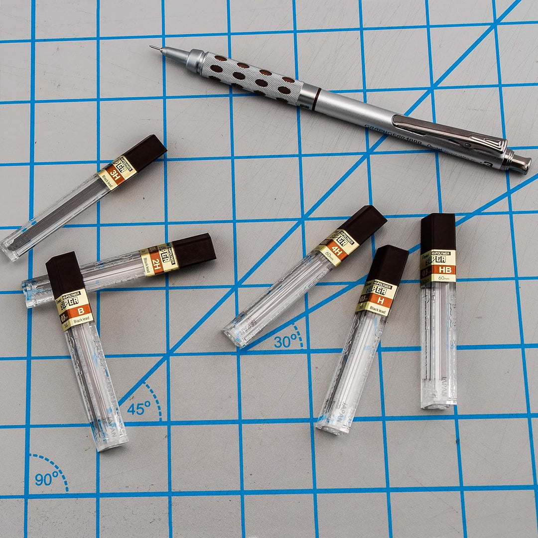 Pentel Super Hi-Polymer Nachfüllmine, 0,3 mm Mine, Klasse H, 1 Packung mit 12 Tuben, (12 Leads pro T