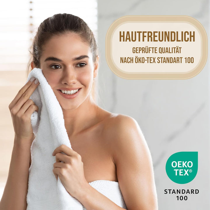 Vency Premium 2er Pack Duschtücher Set - 100% Baumwolle - Saugfähige und langlebige Duschtücher, Grö