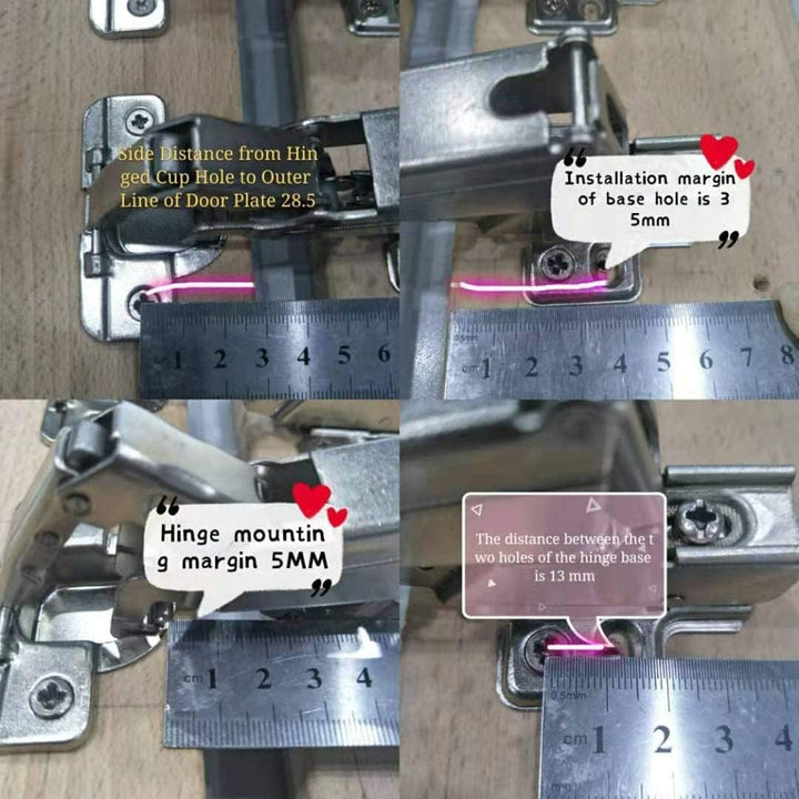 TamBee 2pc 175 Grad Schrankscharnier,Scharniere für Schranktüren für Falttür, Metall Scharniere hydr