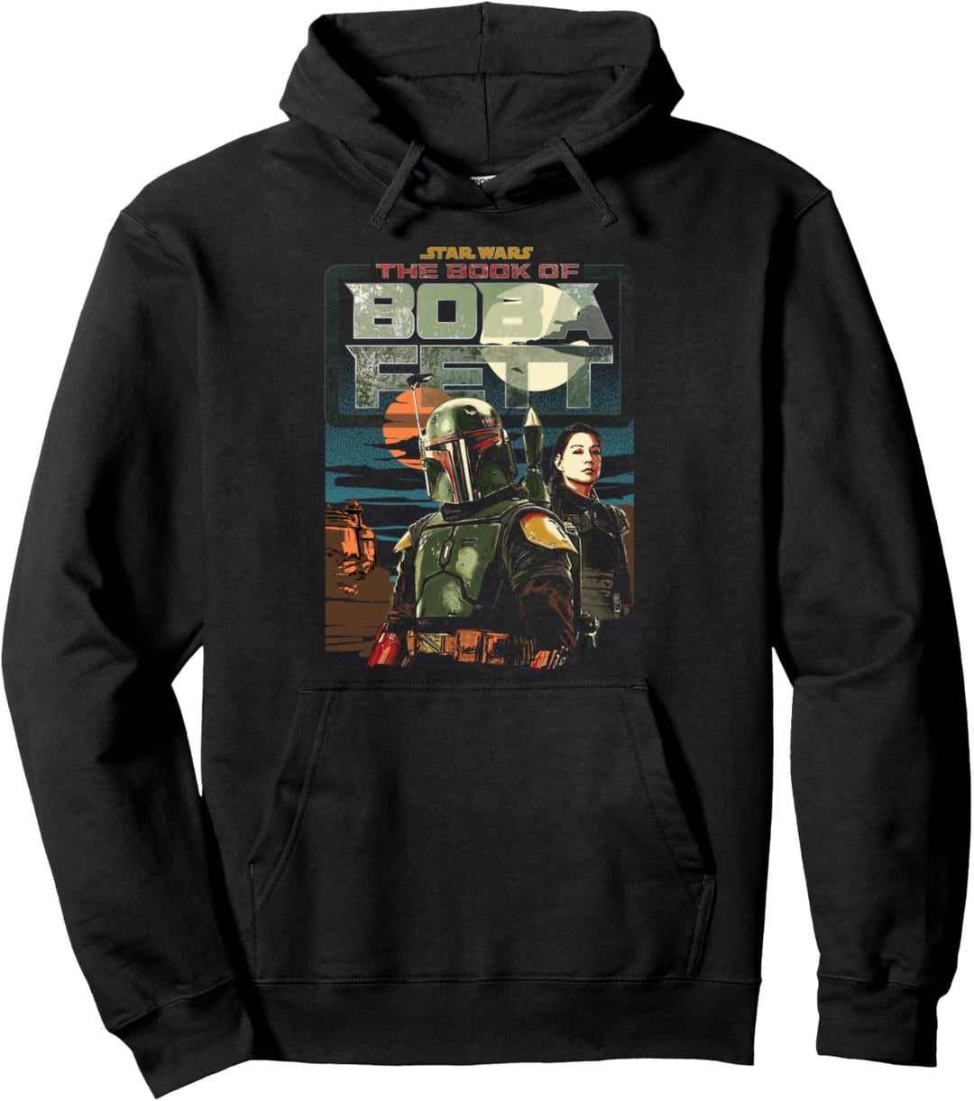 Star Wars The Book Of Boba Fett Fennec Shand Sunrise Logo Pullover Hoodie