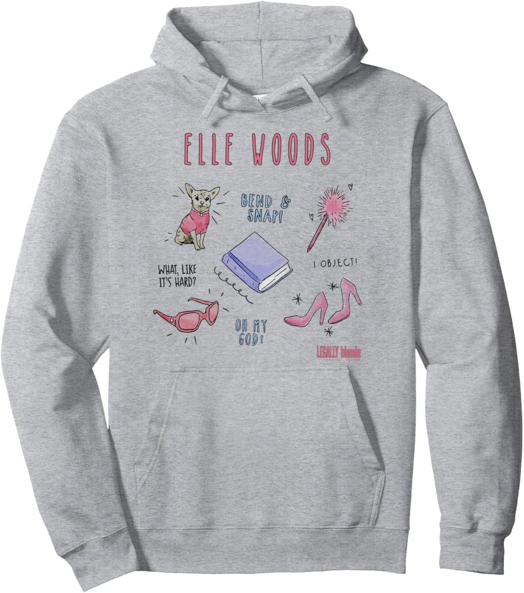 Legally Blonde Elle Woods Sketches Pullover Hoodie