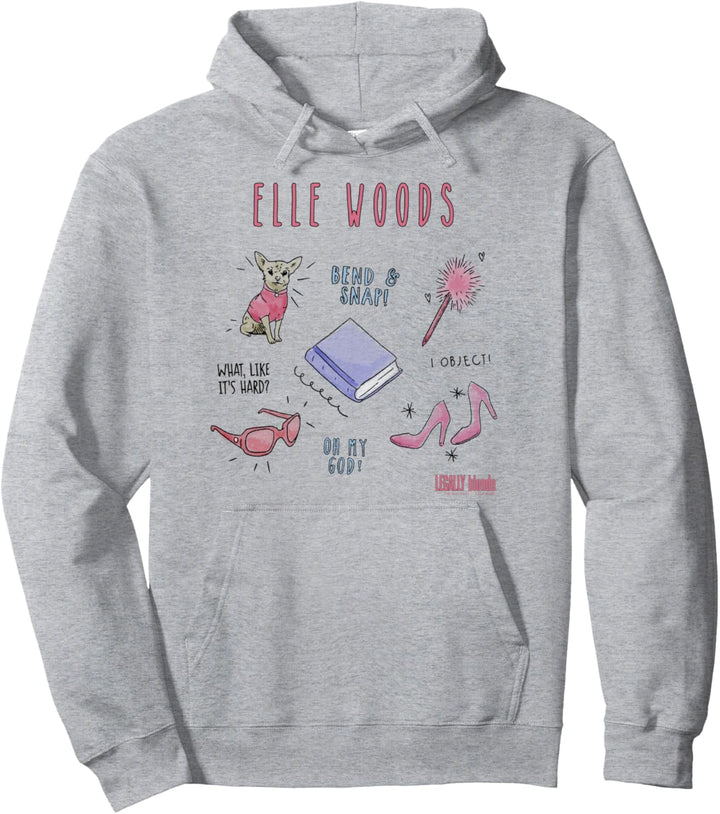 Legally Blonde Elle Woods Sketches Pullover Hoodie