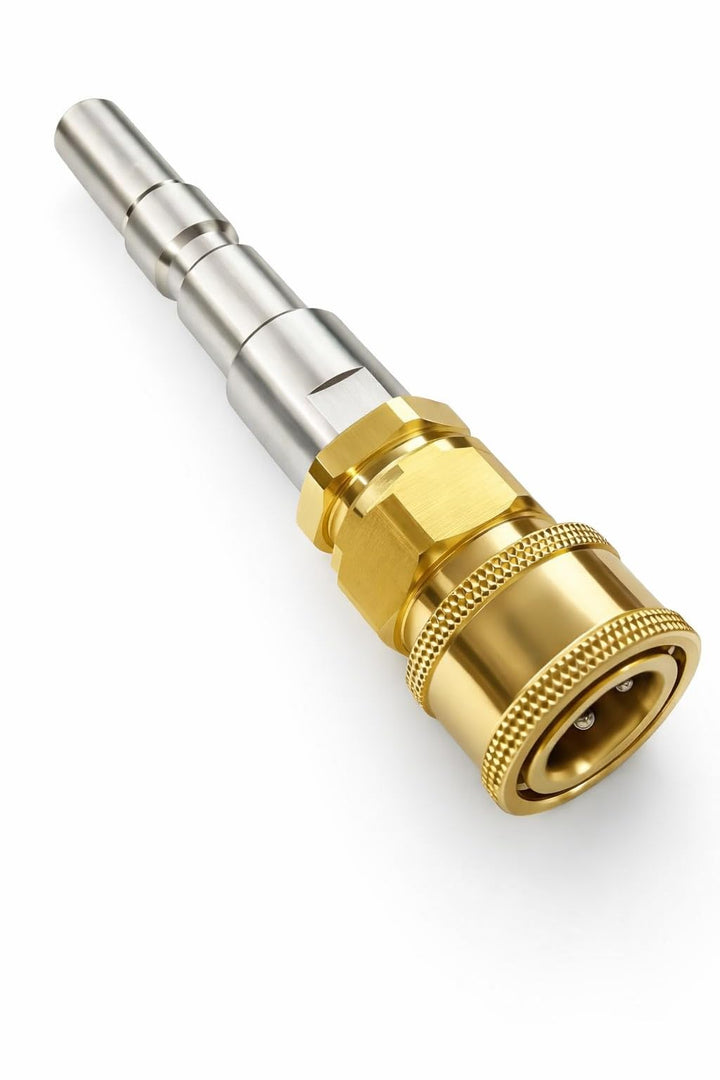 Adapter Kränzle D12 auf 1/4" IG Schnellkupplung – Edelstahl & Messing – 250 Bar Hochdruck Adapter –