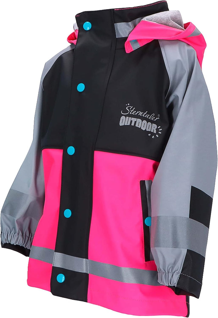 Sterntaler Unisex Kinder Blockfarben Funktions-Regenjacke 86 Rosa, 86 Rosa