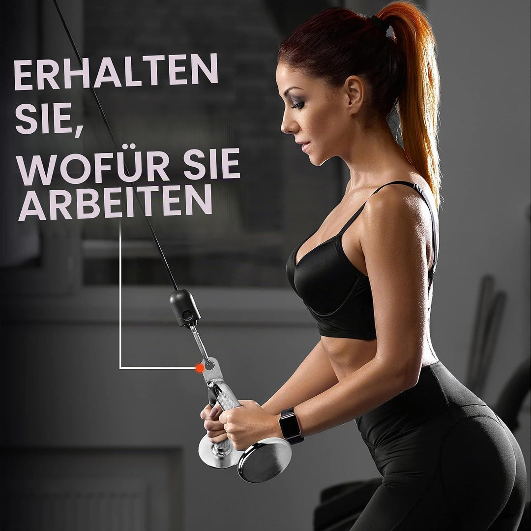 Yes4All LAT-Pull-Down-Kabelaufsatz, Trizeps-Pressstange, V-förmige Stange mit Diamant-Rändelgriff, B