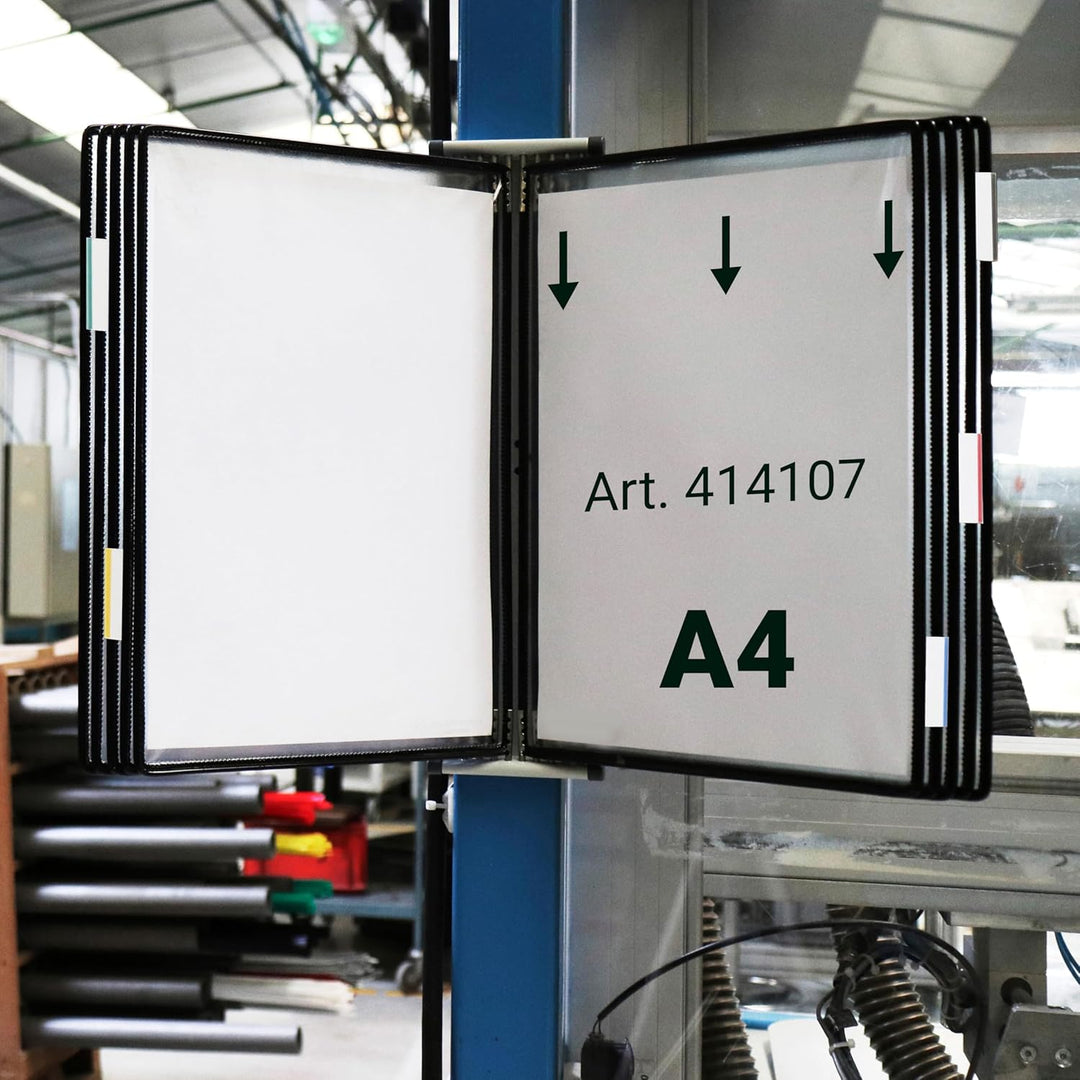 Tarifold Technique Sichttafeln PVC für Tischelement A4 10 Stück schwarz, Schwarz