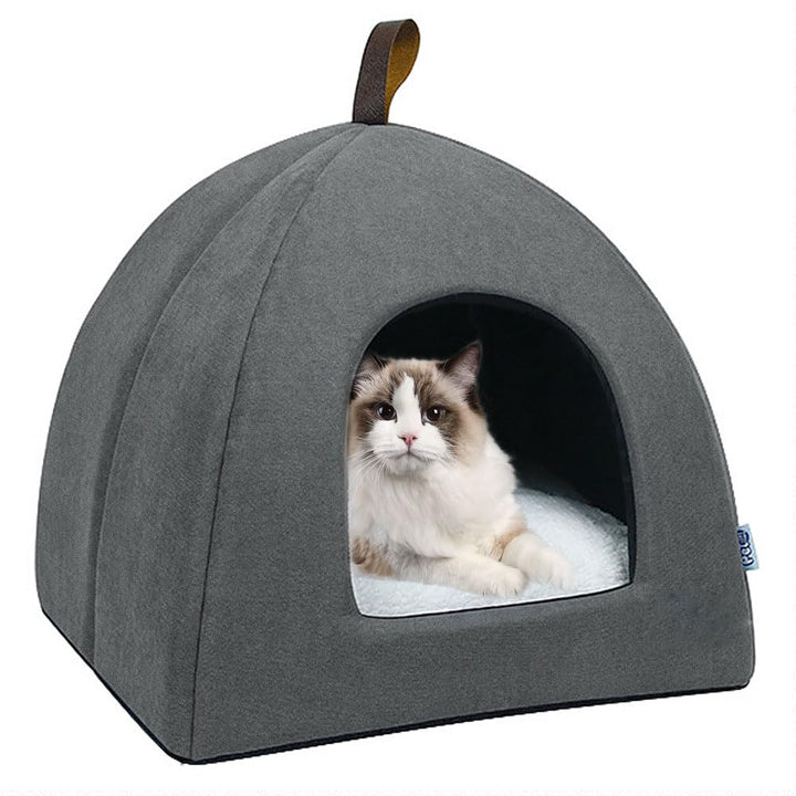 Voarge Katzenhöhle Katzenbett, weiche Katzenhöhle, weiche warme Plüsch-Katzenbetten, Katzennest mit
