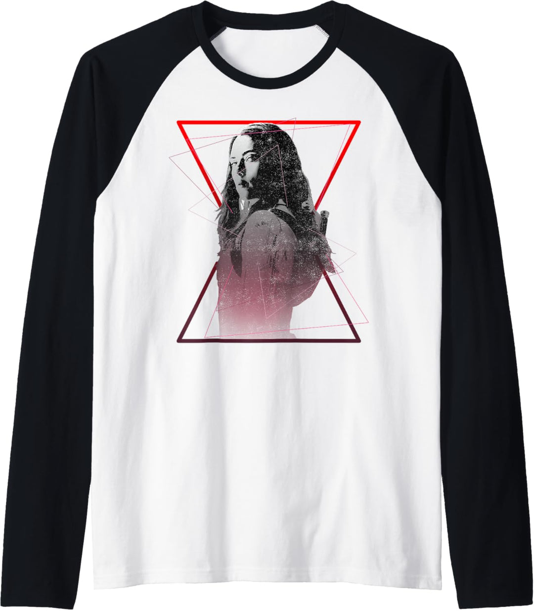 Marvel Black Widow Logo Portrait Raglan