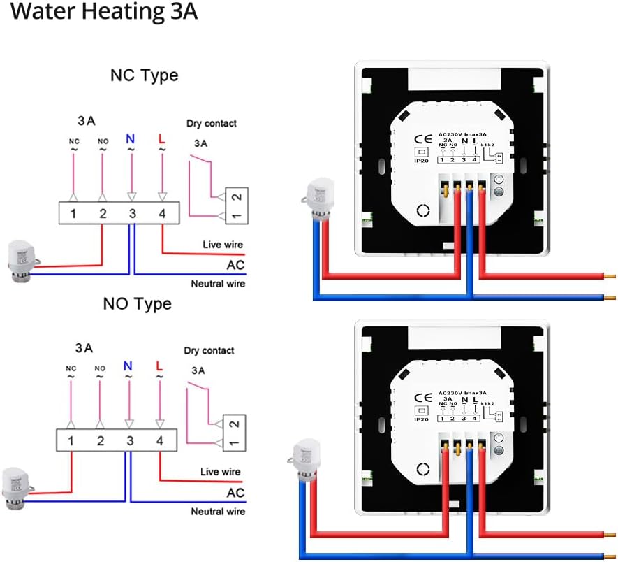 【2023 Neu】 MIUCDA Tuya Smart Thermostat für Wasser Fussbodenheizungen und Boiler, WiFi Heizungstherm