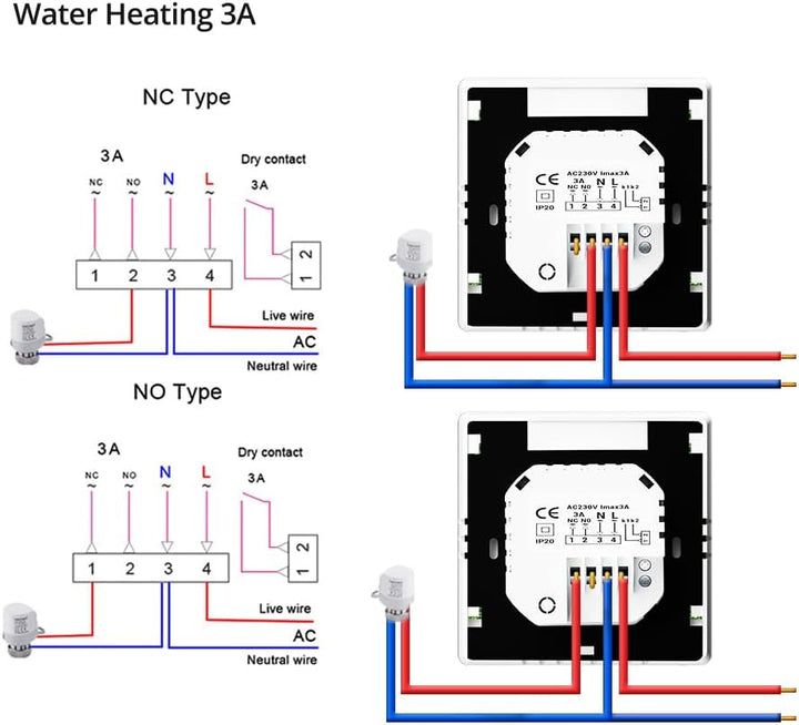 【2023 Neu】 MIUCDA Tuya Smart Thermostat für Wasser Fussbodenheizungen und Boiler, WiFi Heizungstherm