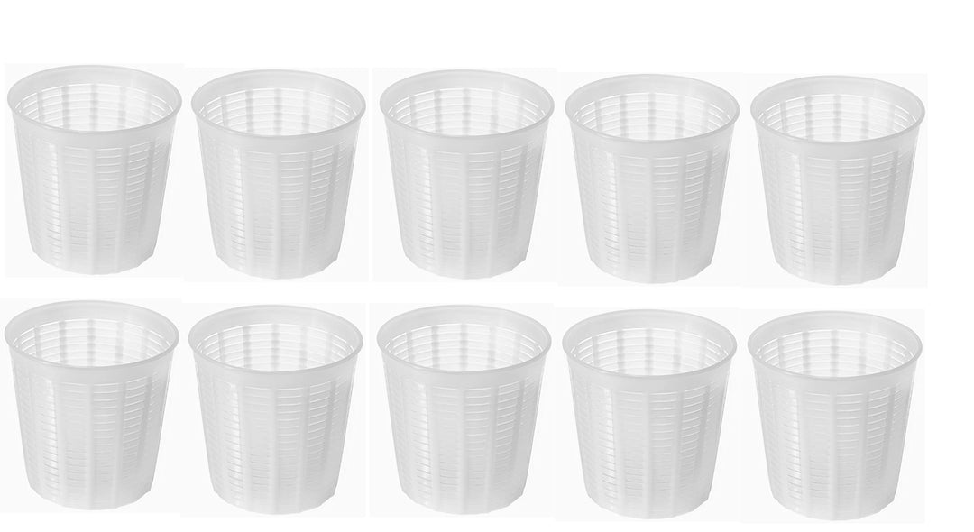AlcoFermBrew 10 x Käseform 9.8x10cm - 0.35kg – Käseformen | Korb | Käseherstellung | Lab