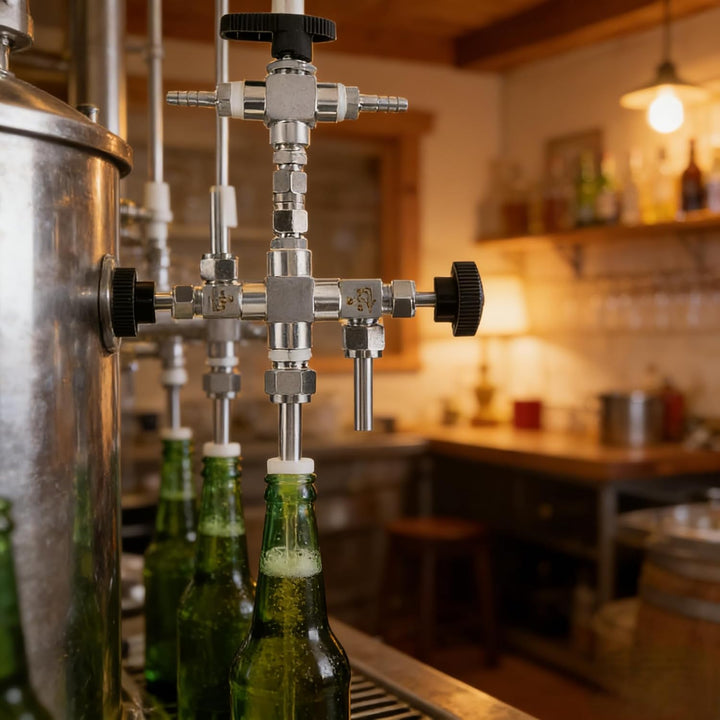 Bierflaschenfüller 304 Edelstahl Gegendruck-Bierflaschenfüller Hausgebraute Füllmaschine Handgeferti