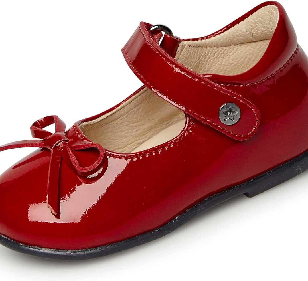 Naturino Ballet-Ballerinas aus Lackleder mit Schleife 21 EU Dunkelrot, 21 EU Dunkelrot