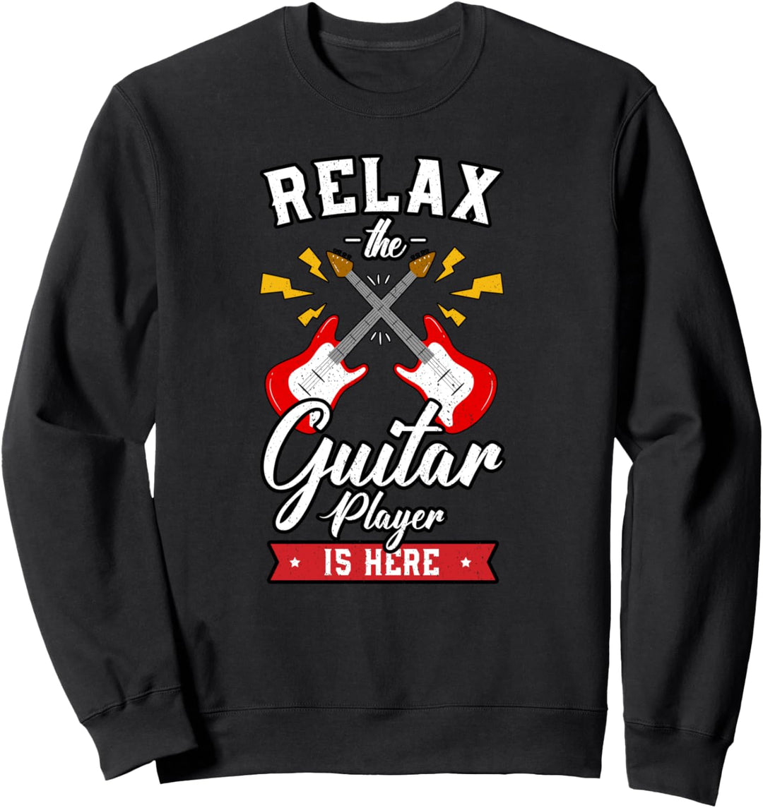 Vintage Music Relax Gitarrenspieler Saiteninstrument Geschen Sweatshirt
