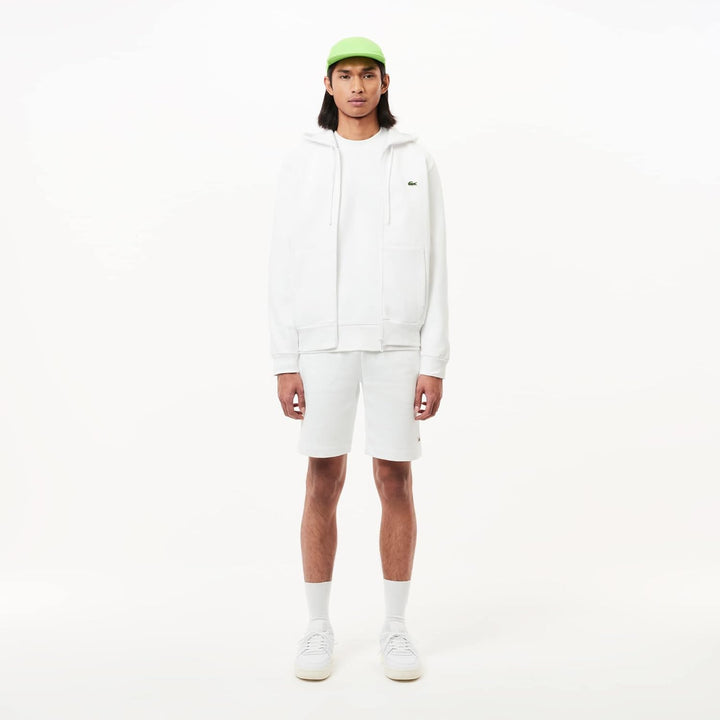 Lacoste Herren Kurze Trainingshose GH9627, Männer Sportshorts,Freizeithose,Regular Fit S Blanc, S Bl