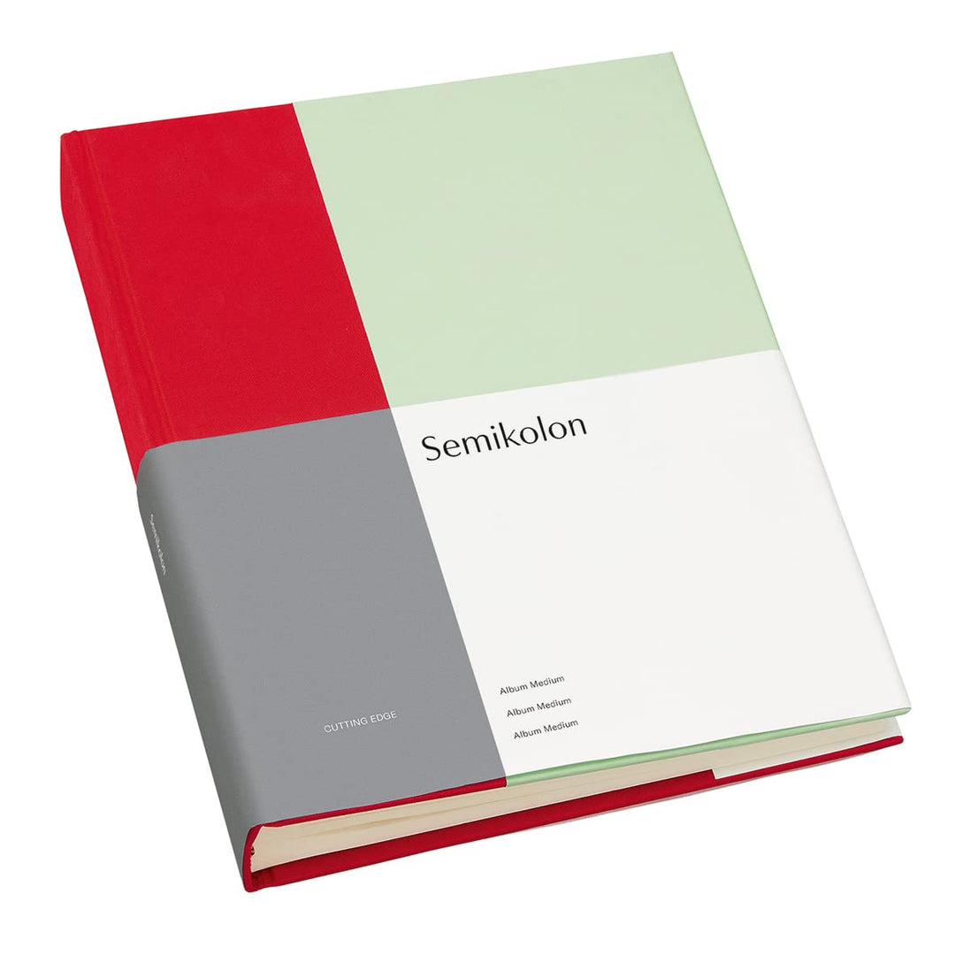 Semikolon 364813 Foto-Album Medium Cutting Edge - 21,1x25,5 cm, 80 Seiten cremeweiss, für 160 Fotos