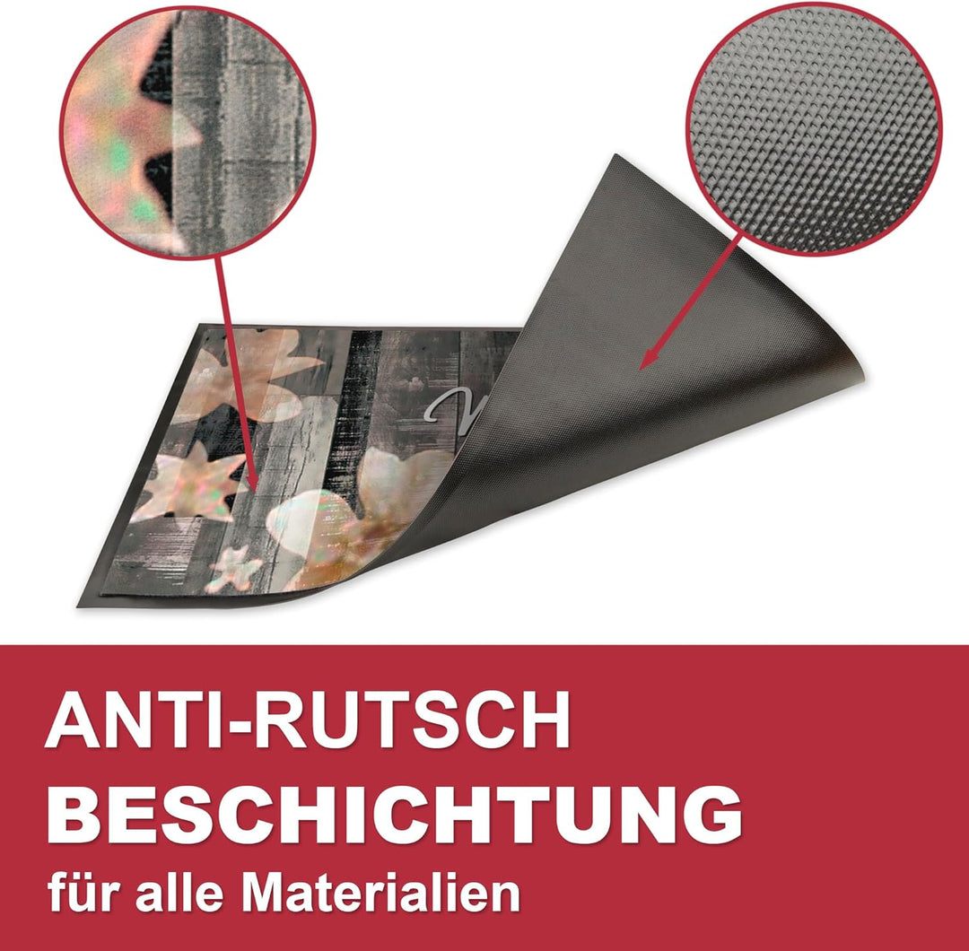 Hochwertige Fussmatte 60x80 cm (Large) – Schmutzfangmatte für Innen & Aussen, rutschfest mit hoher S