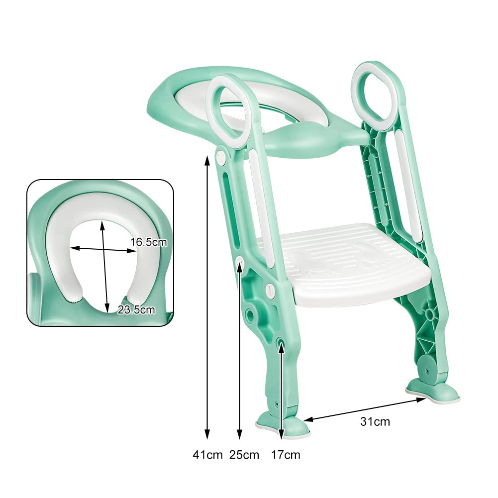 Töpfchentrainer Kinder-Töpfchen Toilettensitz Trainer Sitz für Kinder Toiletten Training mit Leiter/