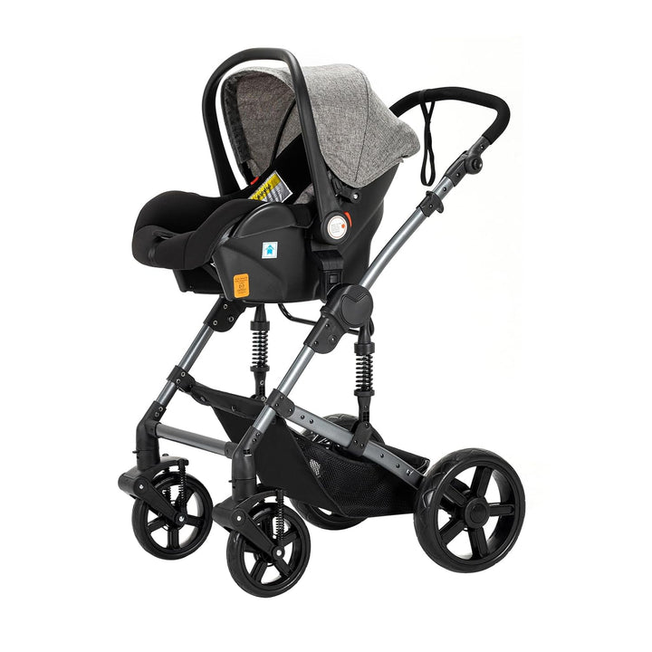 NADDLILY Kinderwagen 3 in 1, Buggy mit Umkehrbarem Zwei-Wege-Schub, Kinderwagen mit Faltbarem Tragba