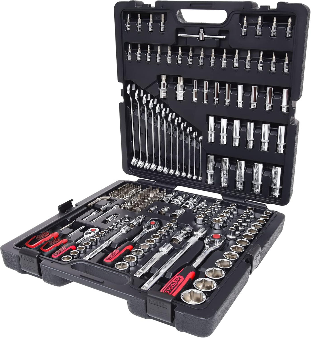 KS Tools 918.0216 1/4"+3/8"+1/2" CHROMEplus Steckschlüssel-Satz, 216-tlg 216-tlg. Hochglanz verchrom