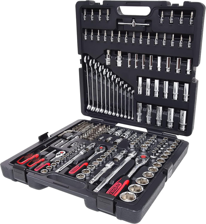 KS Tools 918.0216 1/4"+3/8"+1/2" CHROMEplus Steckschlüssel-Satz, 216-tlg 216-tlg. Hochglanz verchrom
