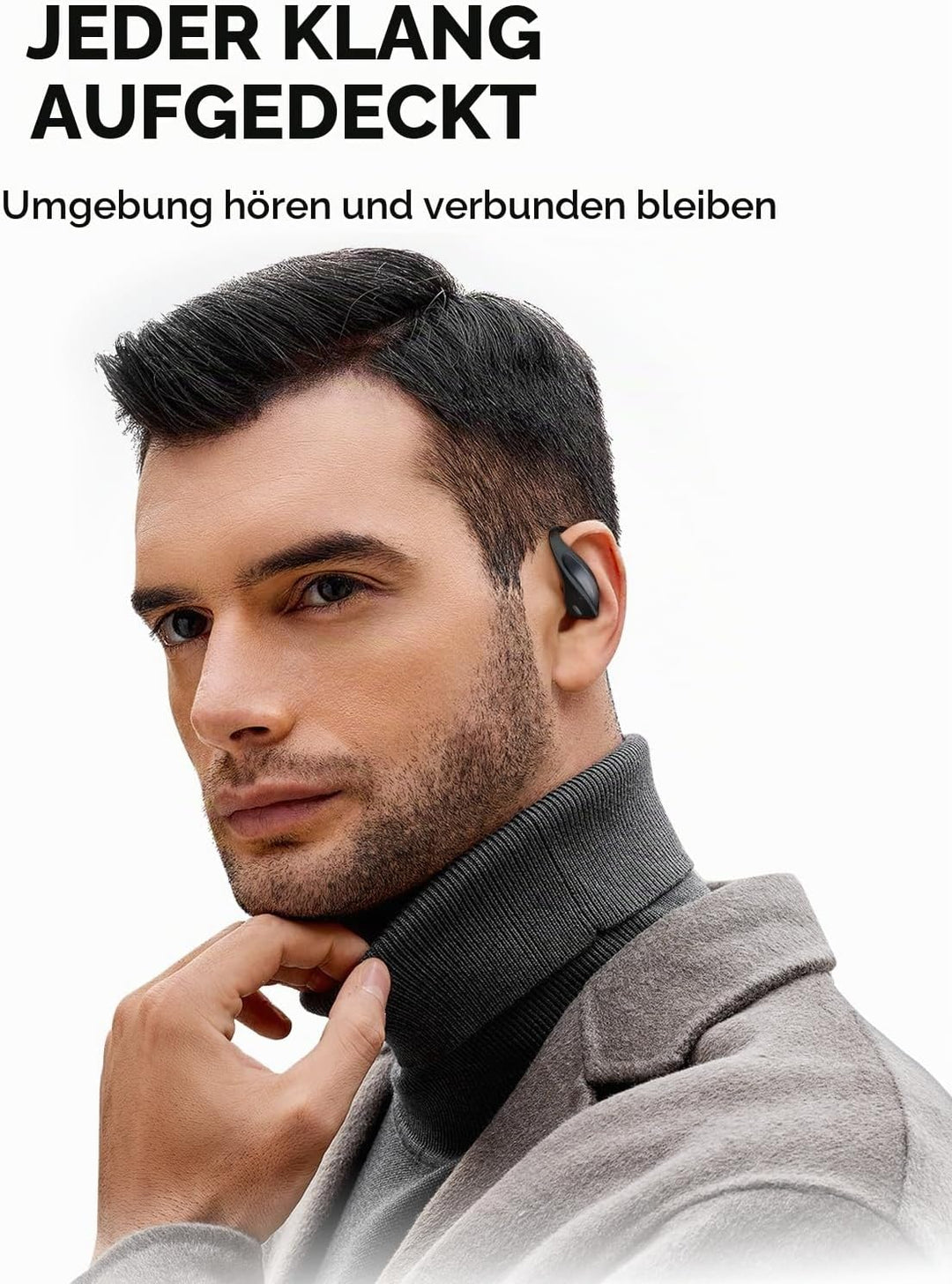1MORE S70 Open Ear Kopfhörer Bluetooth 5.3, Kabellose Ohrhörer mit 4 Mikrofon, Bass Mehr+, 40H Akku,