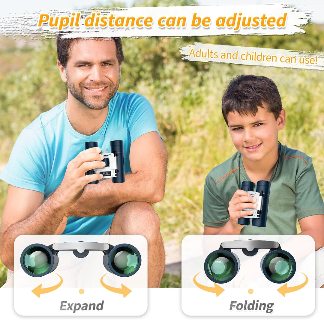 USCAMEL Fernglas für Kinder und Erwachsene, 8×21 Kompakt Fernglas Wasserdichtes für Vogelbeobachtung