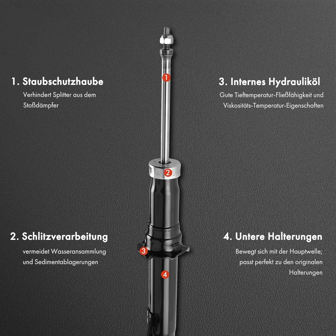 Frankberg 2x Stossdämpfer Gasdruck Vorne Kompatibel mit 6 Hatchback G.G Schrägheck 1.8L-2.3L 2002-20