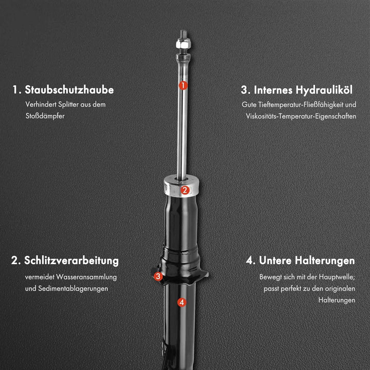 Frankberg 2x Stossdämpfer Gasdruck Vorne Kompatibel mit 6 Hatchback G.G Schrägheck 1.8L-2.3L 2002-20