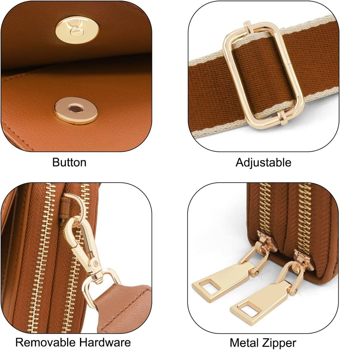 REETEE Handytasche Zum Umhängen Leder Damen Kleine Umhängetasche RFID Schutz Geldbörse Damen,Crossbo