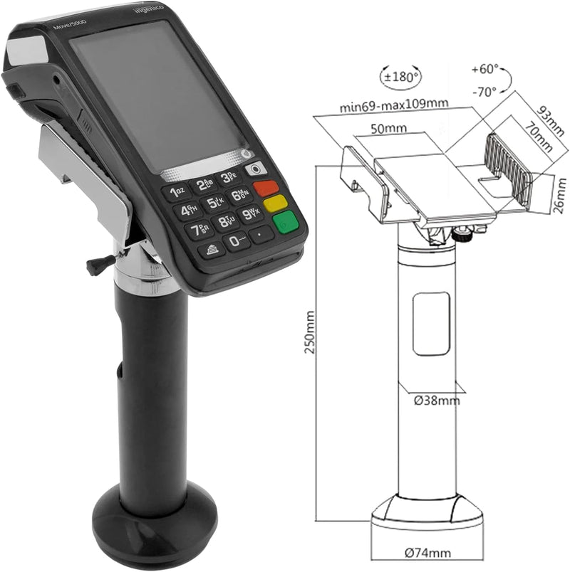 BeMatik - Halterung für Kredit Kartenlesegerät Terminal universellen POS Modell