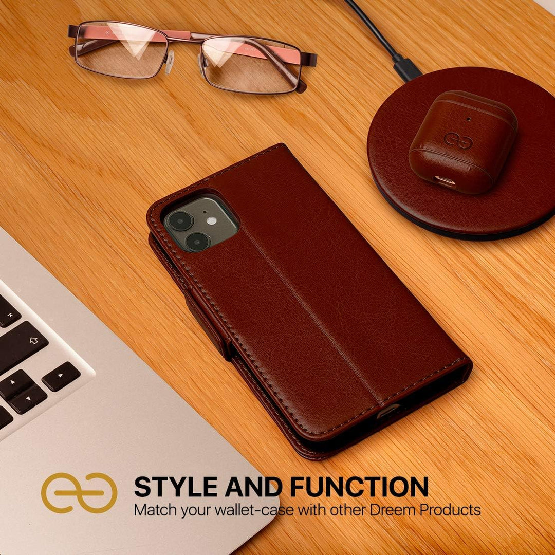 Dreem Fibonacci 2in1 Handyhülle Flipcase für iPhone XR | Magnetisches iPhone Case | TPU Etui Lederhü