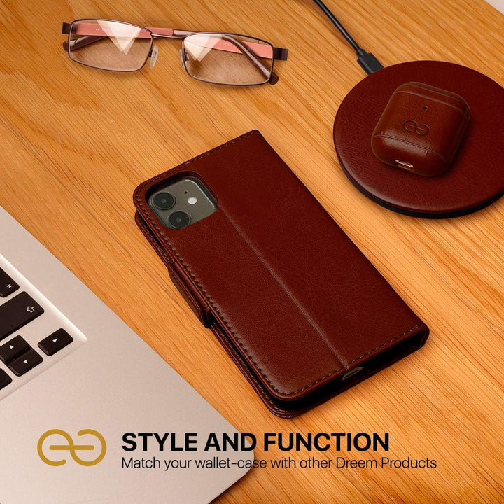 Dreem Fibonacci 2in1 Handyhülle Flipcase für iPhone XR | Magnetisches iPhone Case | TPU Etui Lederhü