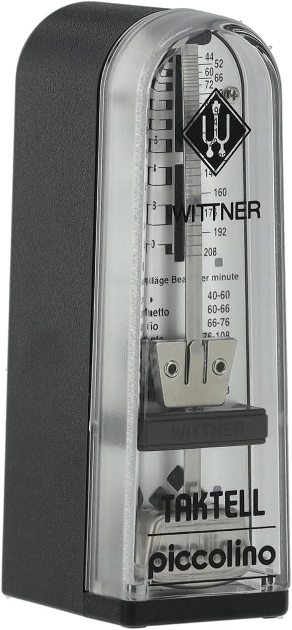 Wittner Metronom 890161 Kunststoffgehäuse ohne Glocke Taktell Piccolino schwarz, schwarz