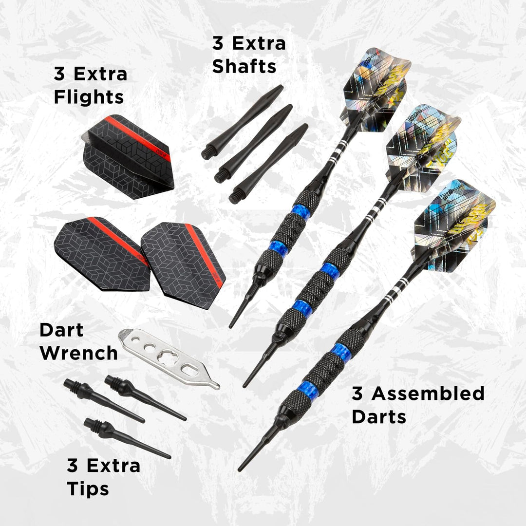 Viper Black Ice Soft Dartpfeile Blue Rings 16 Grams, Blue Rings 16 Grams