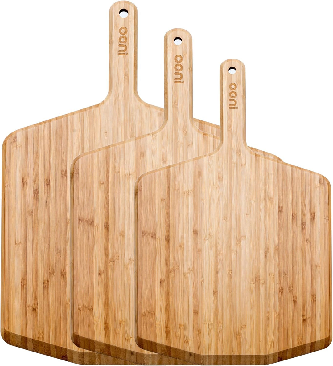 Ooni Pizzaschieber aus Bambus (35 cm) – Hochwertiger Pizzaschieber &amp; Servierbrett – Pizzabrett &amp; Piz