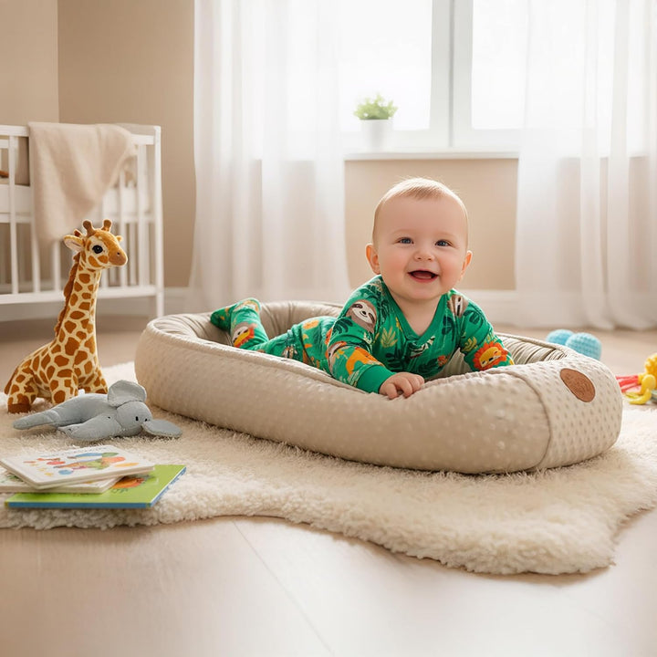 Nestchen Baby - Babynestchen Neugeborene Minky Babynest für Kinderbett Vielseitiges tragbar Nest kus