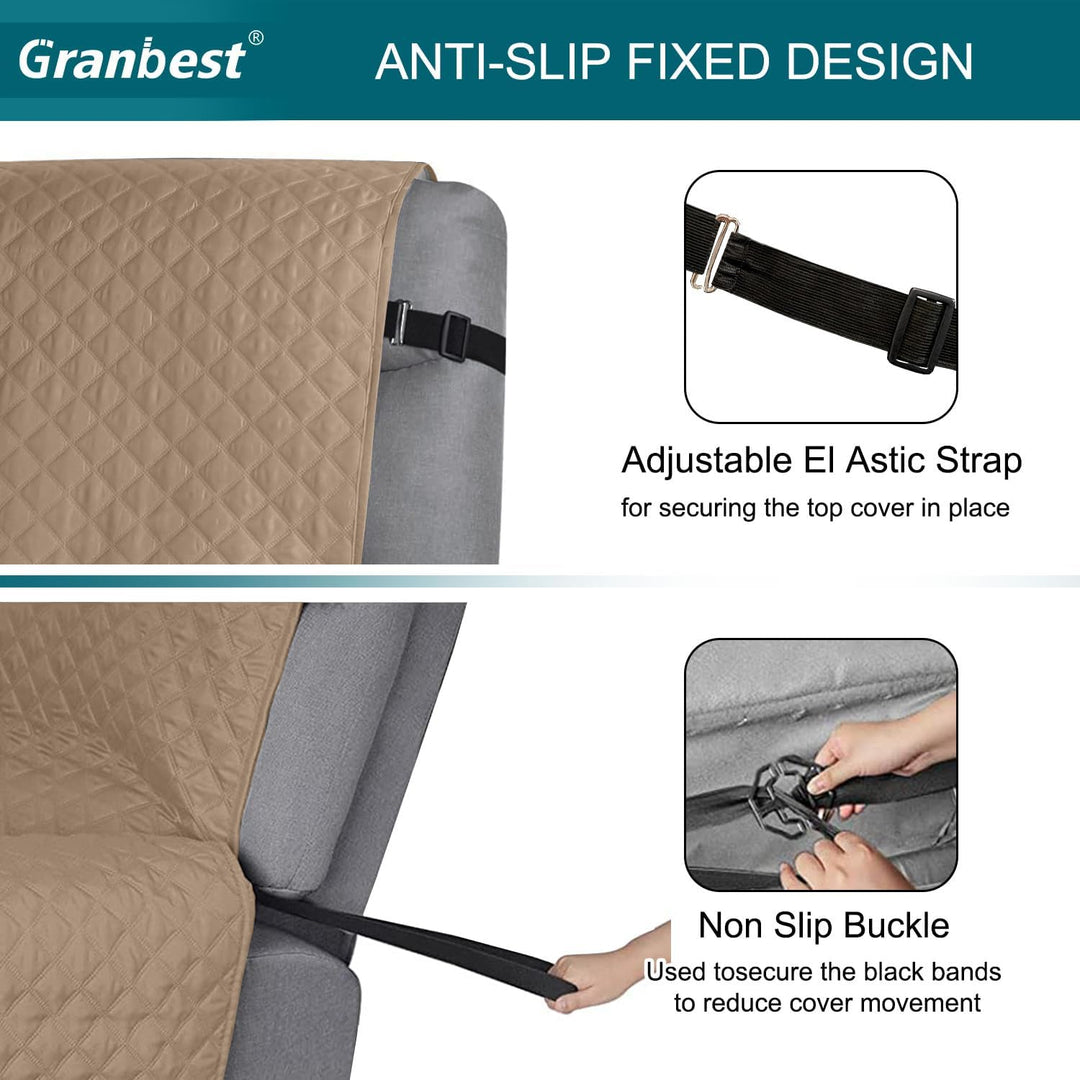 Granbest Wasserabweisende Recliner Stuhl Abdeckung wasserdichte Recliner Stuhl Slipcovers Anti-Rutsc
